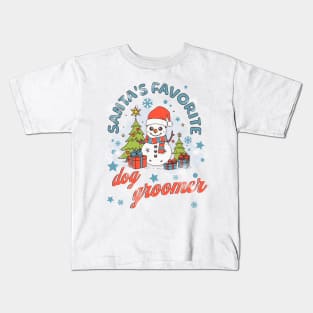 Santa's Favorite Dog Groomer Kids T-Shirt